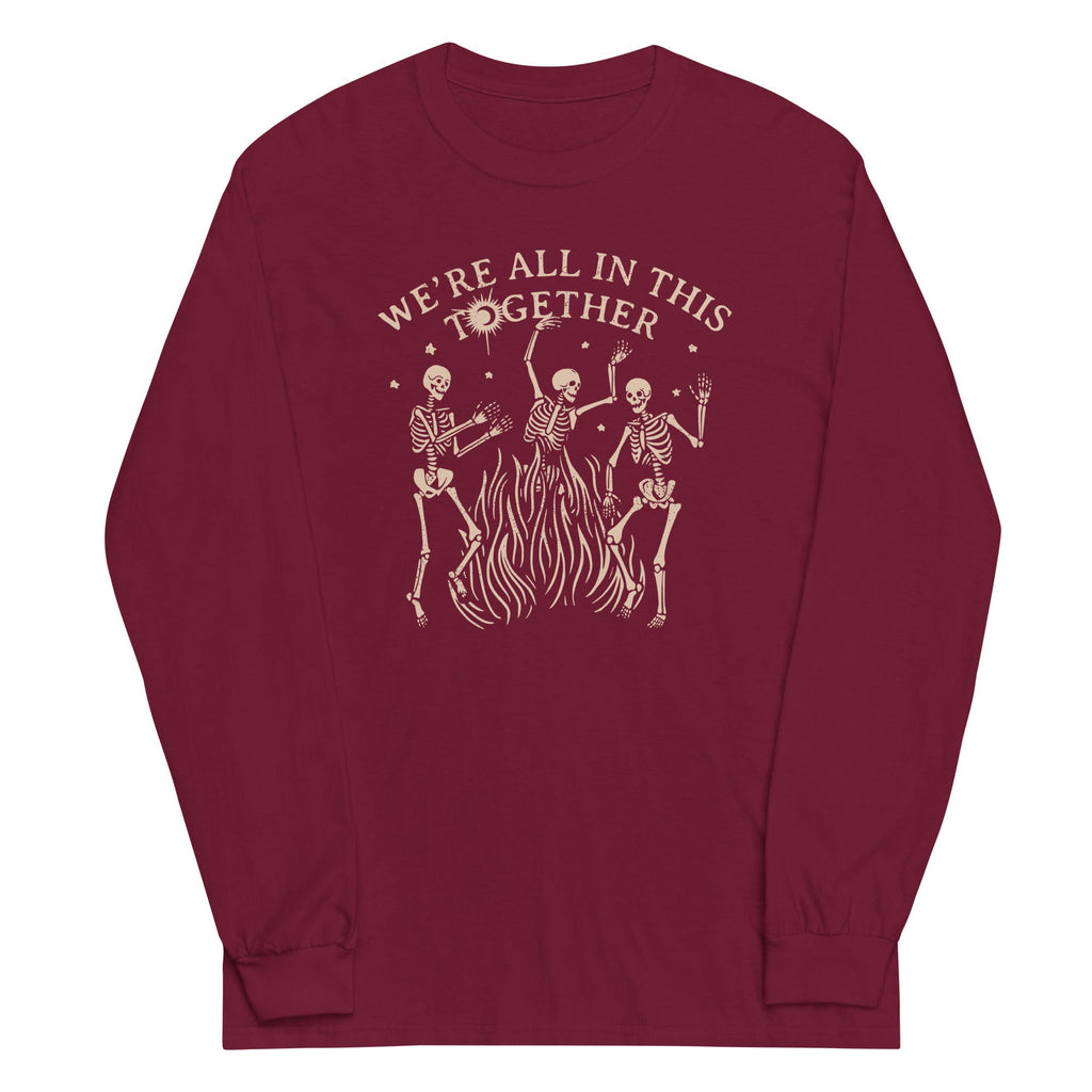 We're All In This Together Unisex Long Sleeve Tee Hoodie, Sweatshirt | CoreVibeTees.com (Image 3)