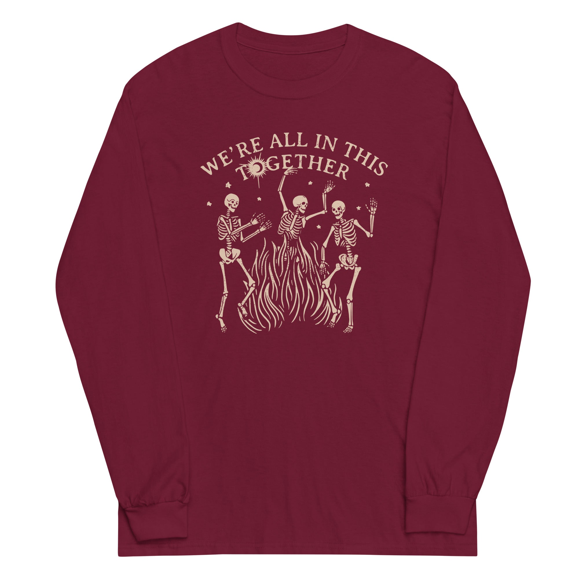 We're All In This Together Unisex Long Sleeve Tee Hoodie, Sweatshirt | CoreVibeTees.com (Image 3)