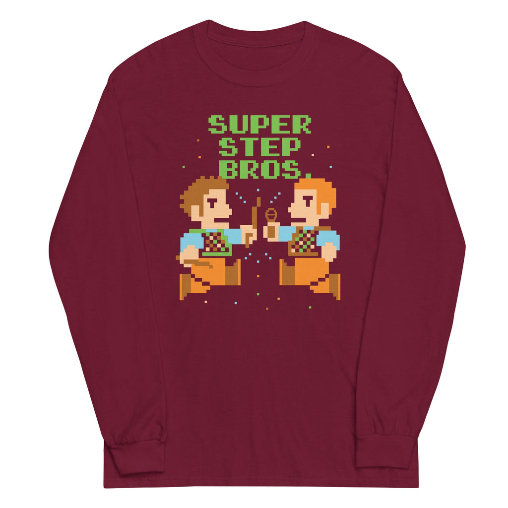 Super Step Bros Unisex Long Sleeve Tee Hoodie, Sweatshirt | CoreVibeTees.com (Image 4)