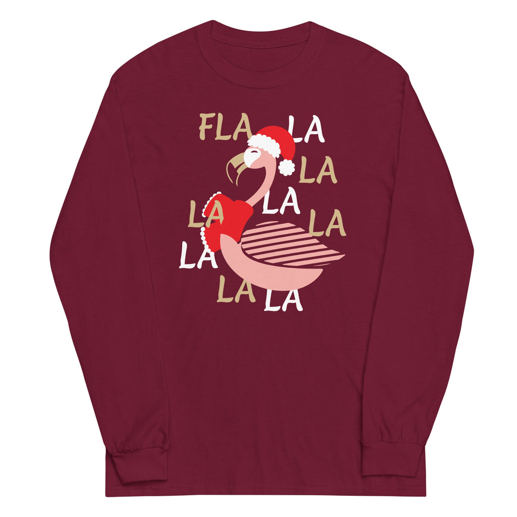 Fla La La Lamingo Unisex Long Sleeve Tee Hoodie, Sweatshirt | CoreVibeTees.com (Image 3)