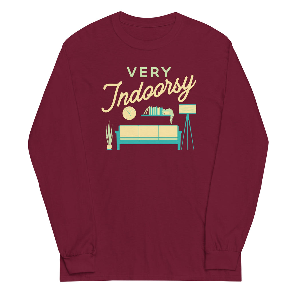 Very Indoorsy Unisex Long Sleeve Tee Hoodie, Sweatshirt | CoreVibeTees.com (Image 4)