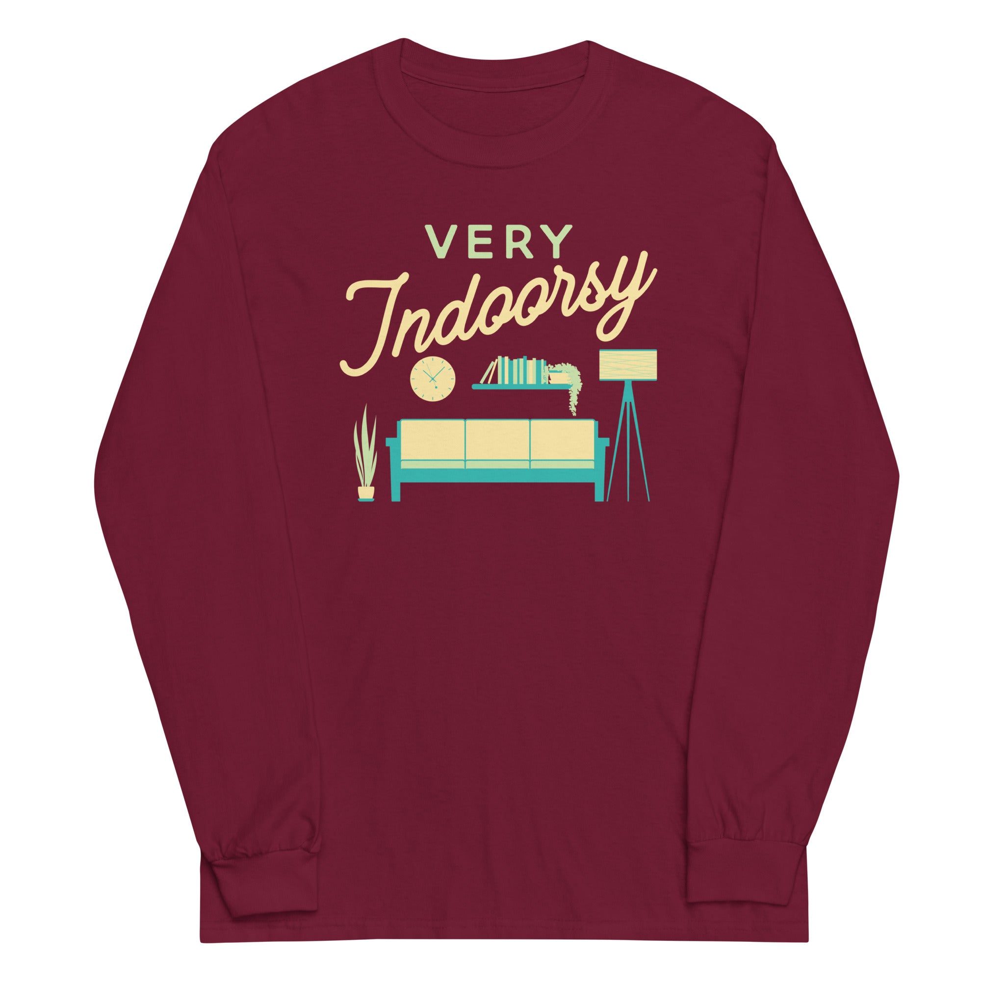 Very Indoorsy Unisex Long Sleeve Tee Hoodie, Sweatshirt | CoreVibeTees.com (Image 4)
