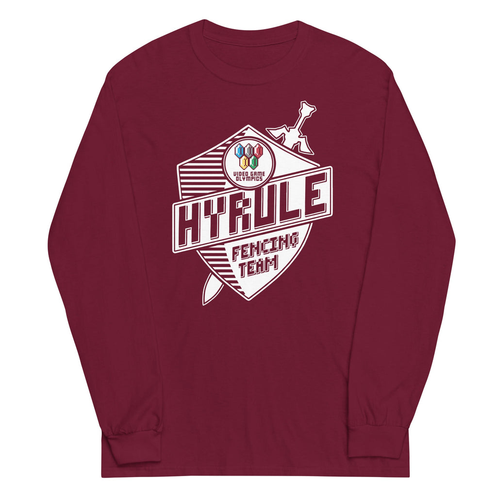 Hyrule Fencing Team Unisex Long Sleeve Tee Hoodie, Sweatshirt | CoreVibeTees.com (Image 4)
