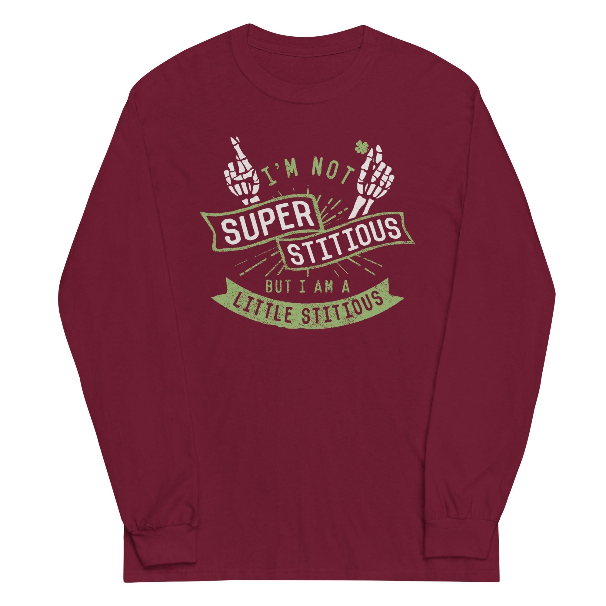 I'm Not Superstitious, But I Am A Little Stitious Unisex Long Sleeve Tee Hoodie, Sweatshirt | CoreVibeTees.com (Image 3)