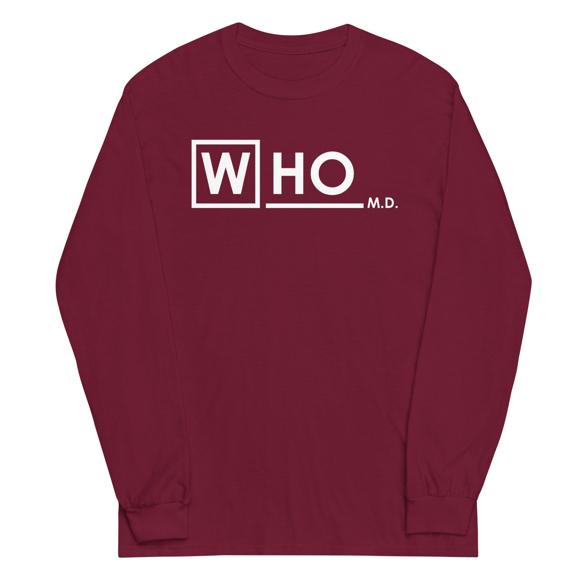 Who MD Unisex Long Sleeve Tee Hoodie, Sweatshirt | CoreVibeTees.com (Image 3)