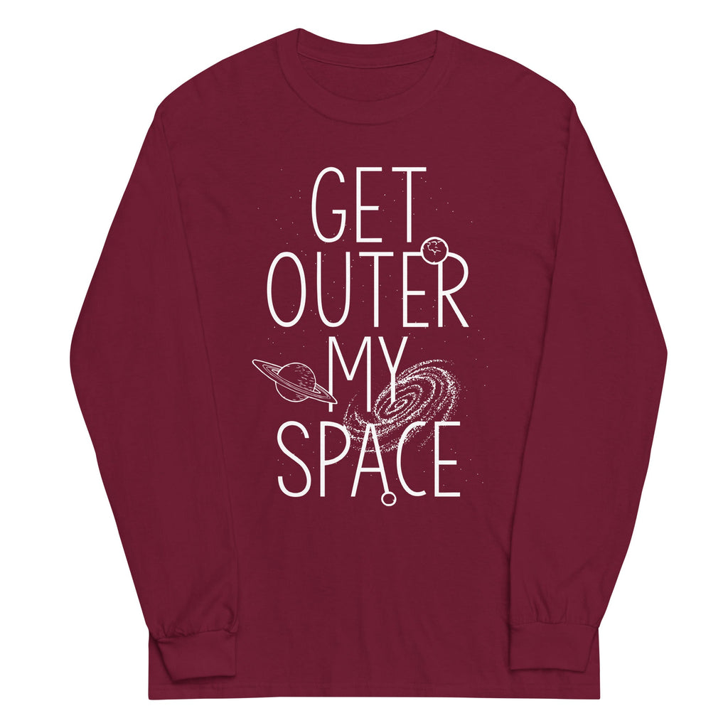 Get Outer My Space Unisex Long Sleeve Tee Hoodie, Sweatshirt | CoreVibeTees.com (Image 3)