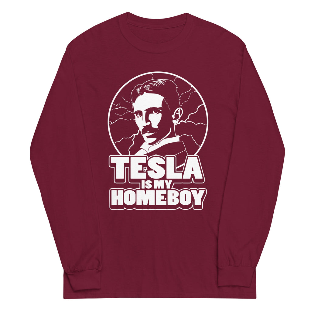 Tesla Is My Homeboy Unisex Long Sleeve Tee Hoodie, Sweatshirt | CoreVibeTees.com (Image 3)