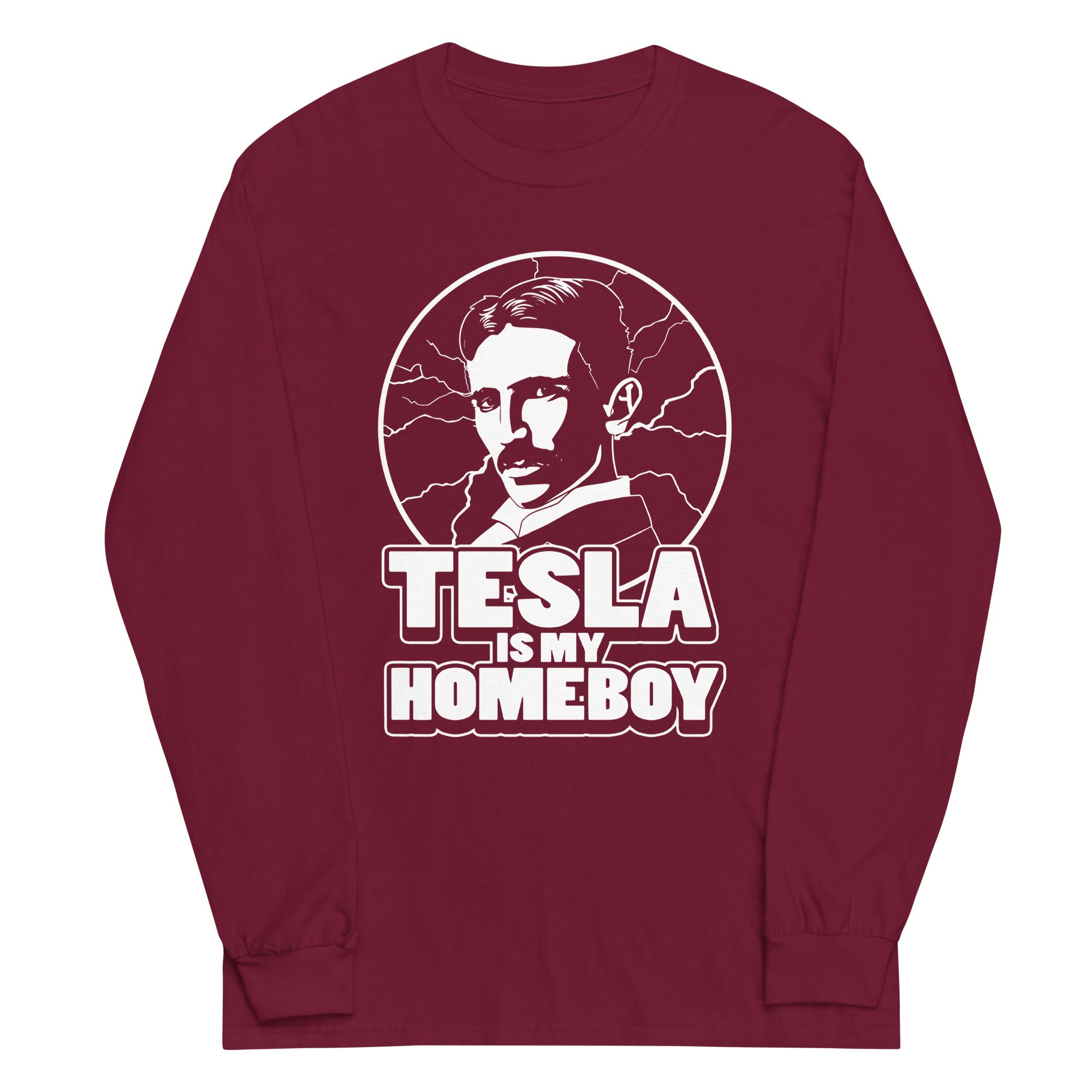 Tesla Is My Homeboy Unisex Long Sleeve Tee Hoodie, Sweatshirt | CoreVibeTees.com (Image 3)