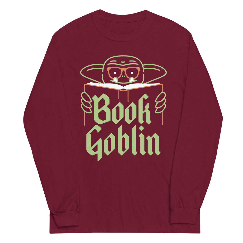 Book Goblin Unisex Long Sleeve Tee Hoodie, Sweatshirt | CoreVibeTees.com (Image 3)