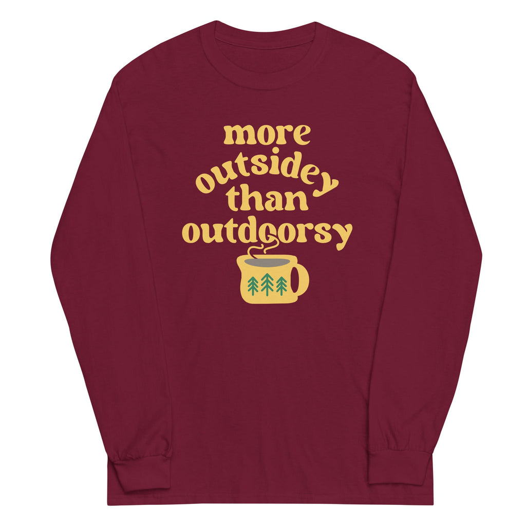 More Outsidey Than Outdoorsy Unisex Long Sleeve Tee Hoodie, Sweatshirt | CoreVibeTees.com (Image 4)