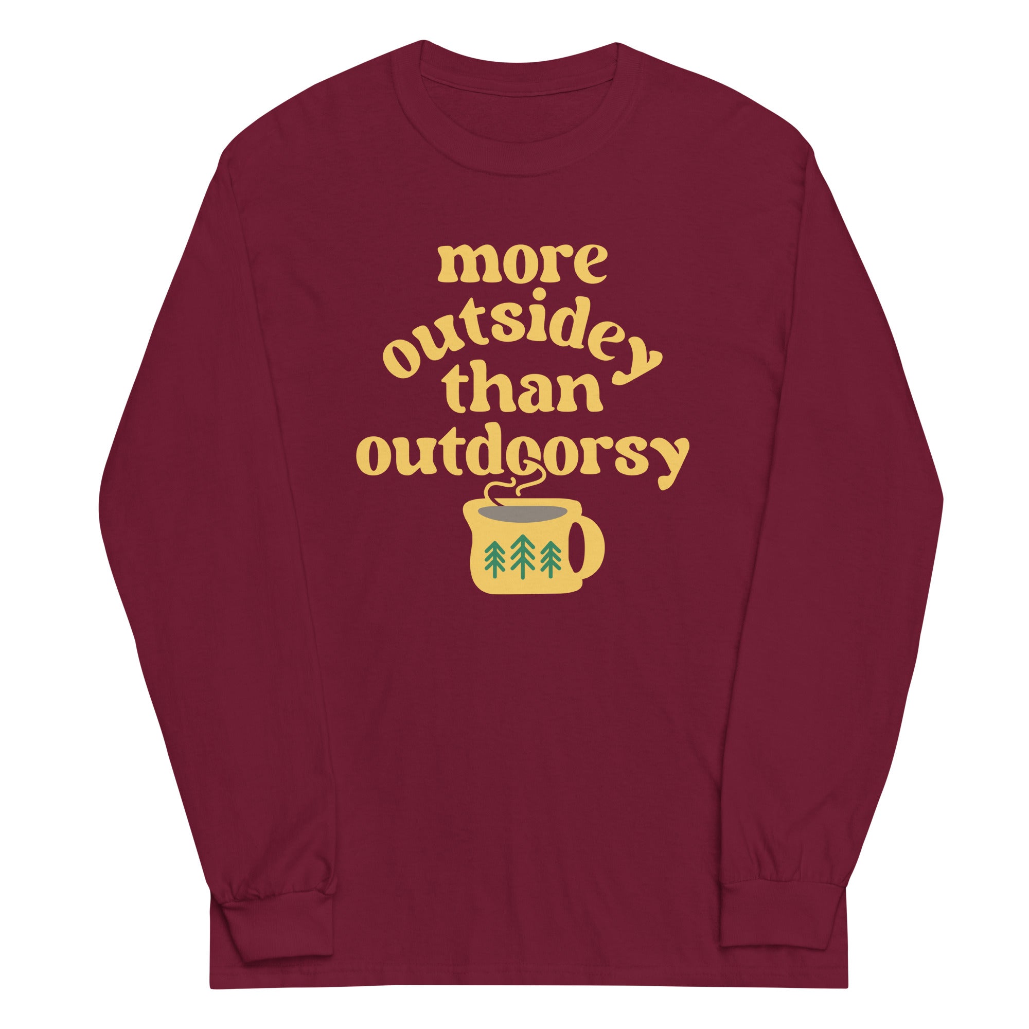 More Outsidey Than Outdoorsy Unisex Long Sleeve Tee Hoodie, Sweatshirt | CoreVibeTees.com (Image 4)