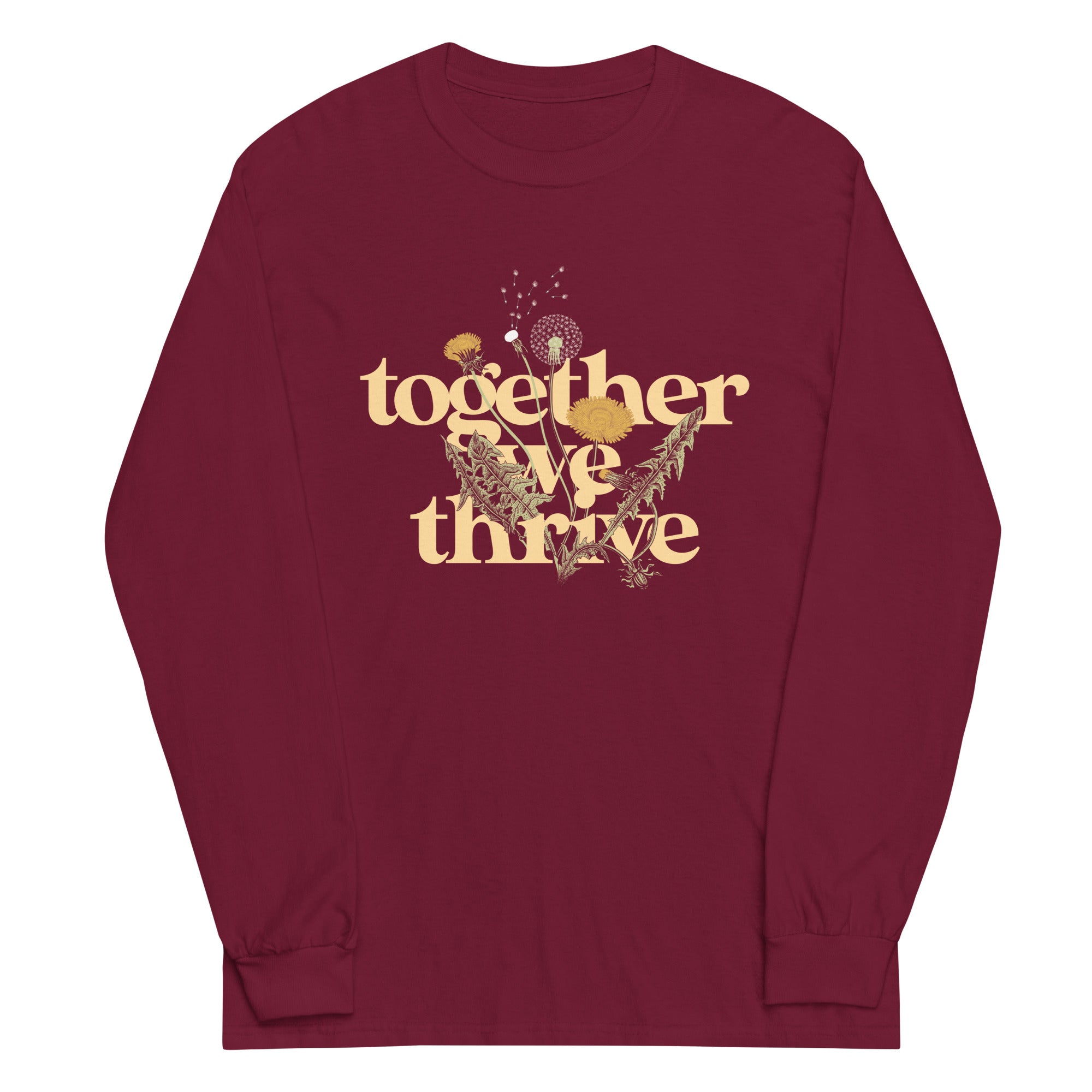 Together We Thrive Unisex Long Sleeve Tee Hoodie, Sweatshirt | CoreVibeTees.com (Image 3)