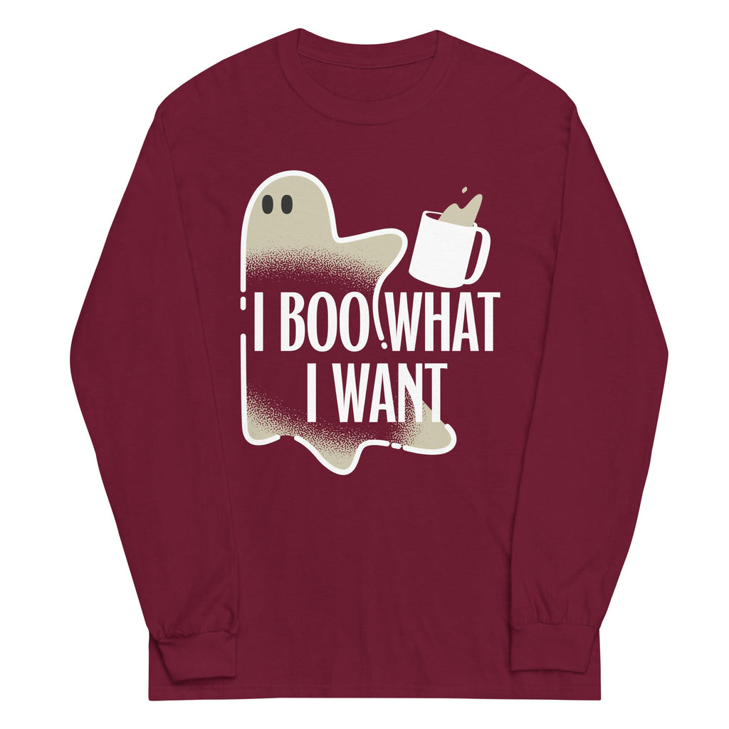 I Boo What I Want Unisex Long Sleeve Tee Hoodie, Sweatshirt | CoreVibeTees.com (Image 3)