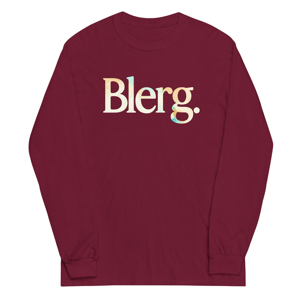 Blerg Unisex Long Sleeve Tee Hoodie, Sweatshirt | CoreVibeTees.com (Image 2)