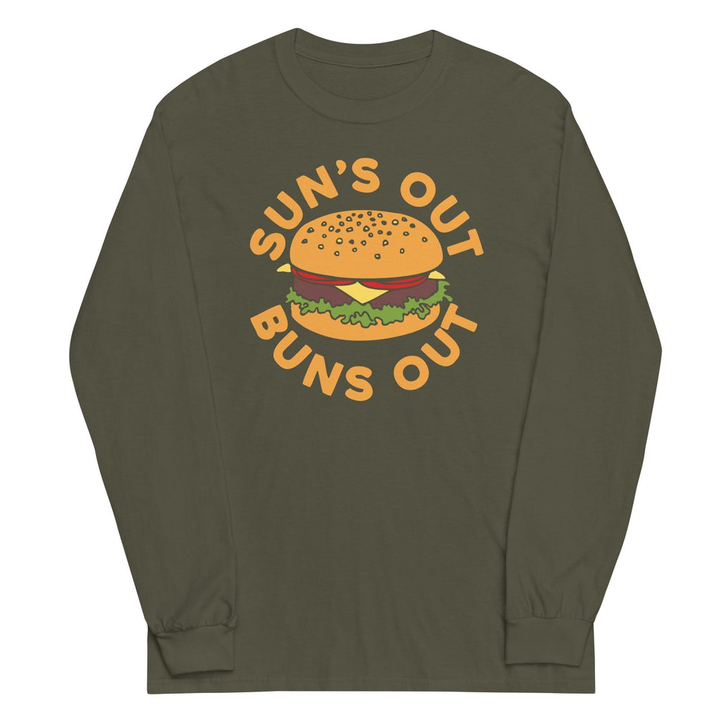 Sun's Out Buns Out Unisex Long Sleeve Tee Hoodie, Sweatshirt | CoreVibeTees.com (Image 4)