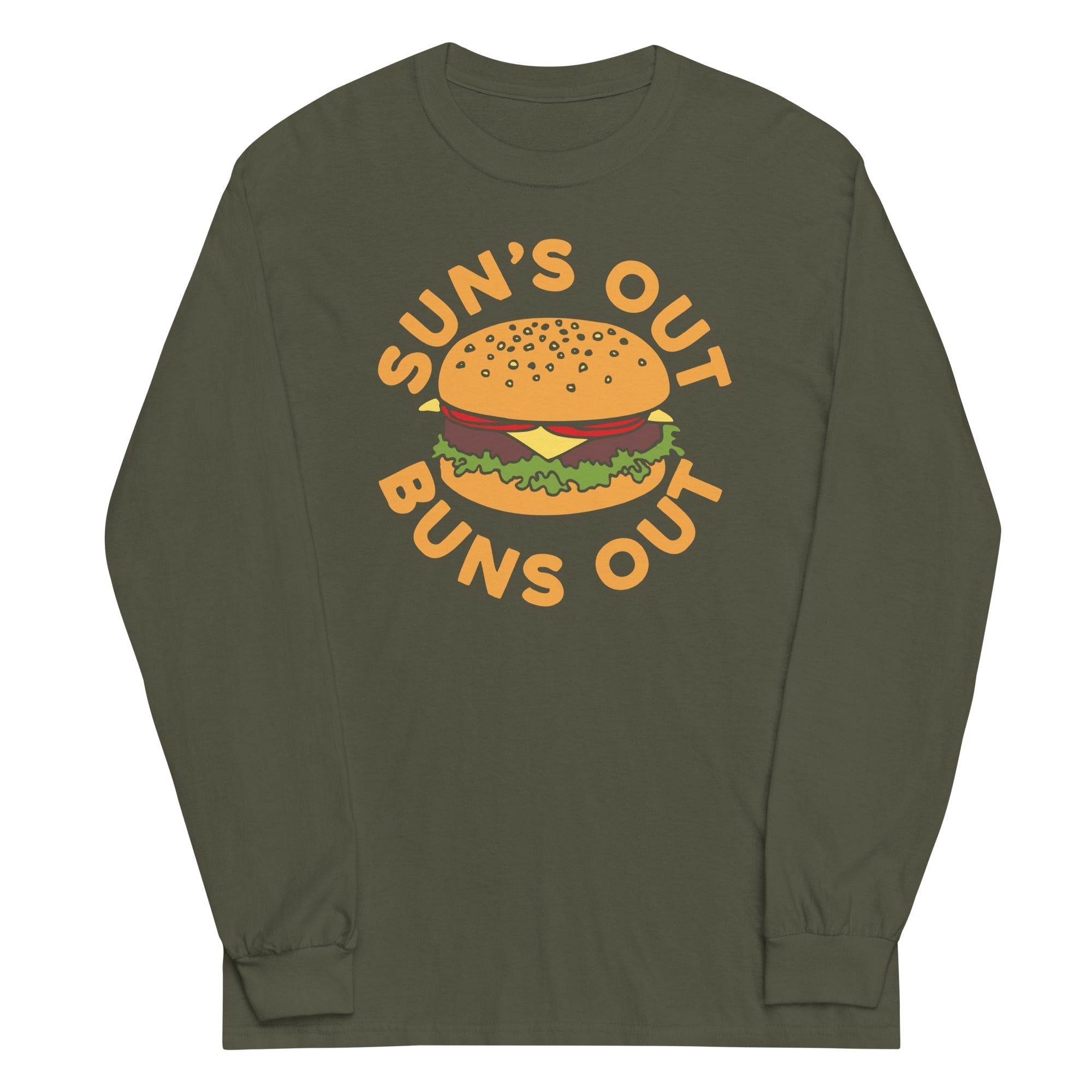 Sun's Out Buns Out Unisex Long Sleeve Tee Hoodie, Sweatshirt | CoreVibeTees.com (Image 4)