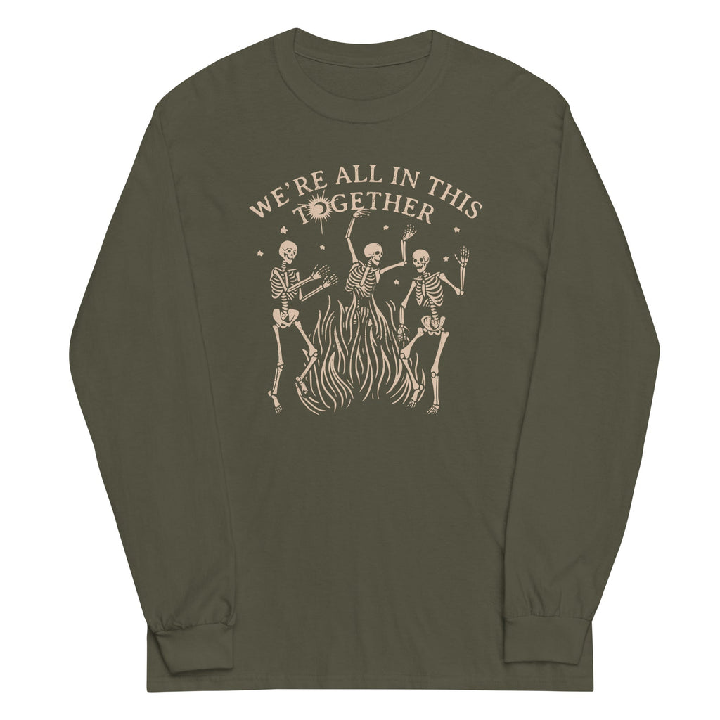 We're All In This Together Unisex Long Sleeve Tee Hoodie, Sweatshirt | CoreVibeTees.com (Image 4)