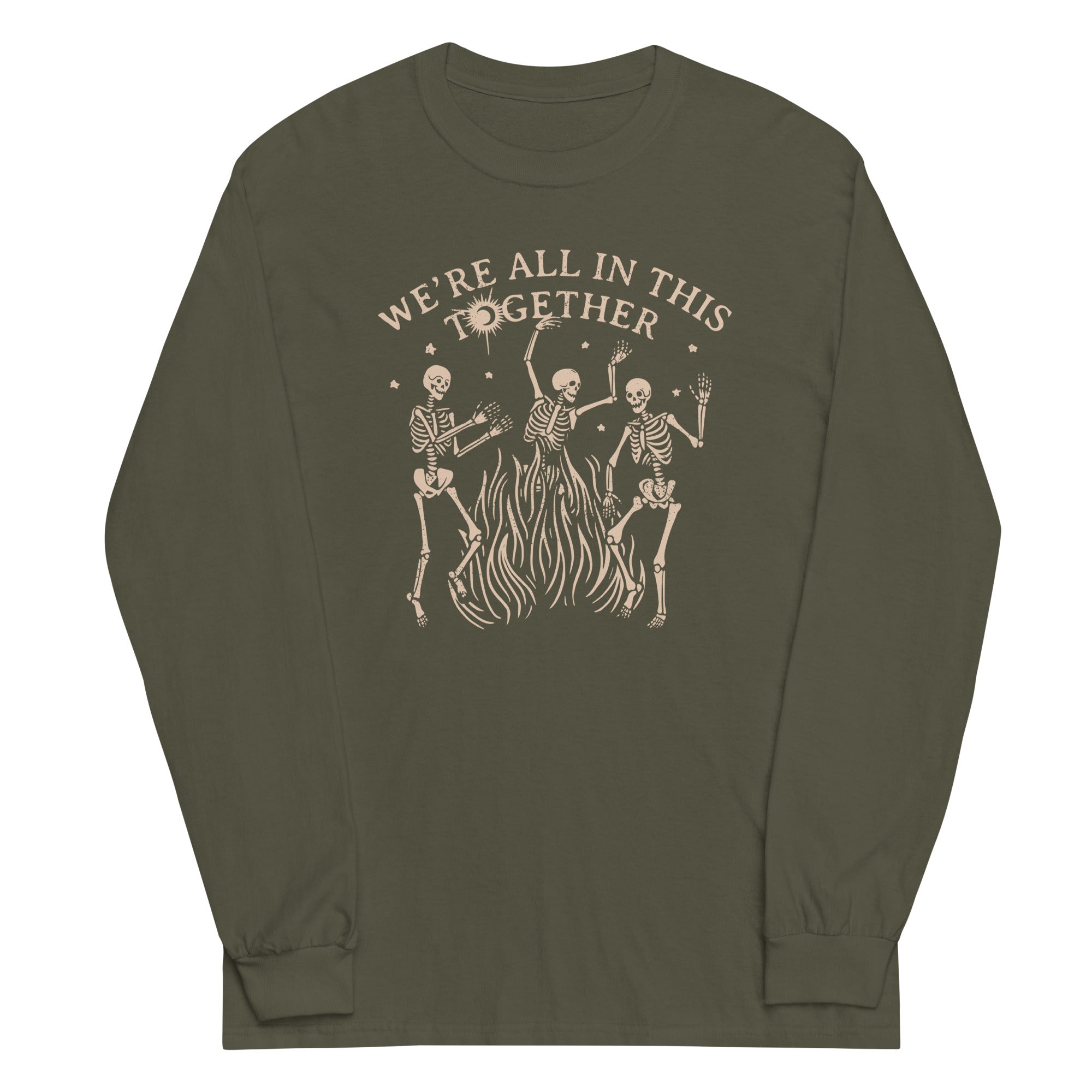 We're All In This Together Unisex Long Sleeve Tee Hoodie, Sweatshirt | CoreVibeTees.com (Image 4)