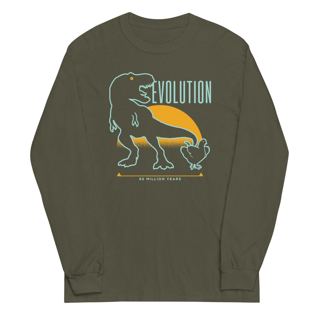 Dinosaur Evolution Unisex Long Sleeve Tee Hoodie, Sweatshirt | CoreVibeTees.com (Image 5)