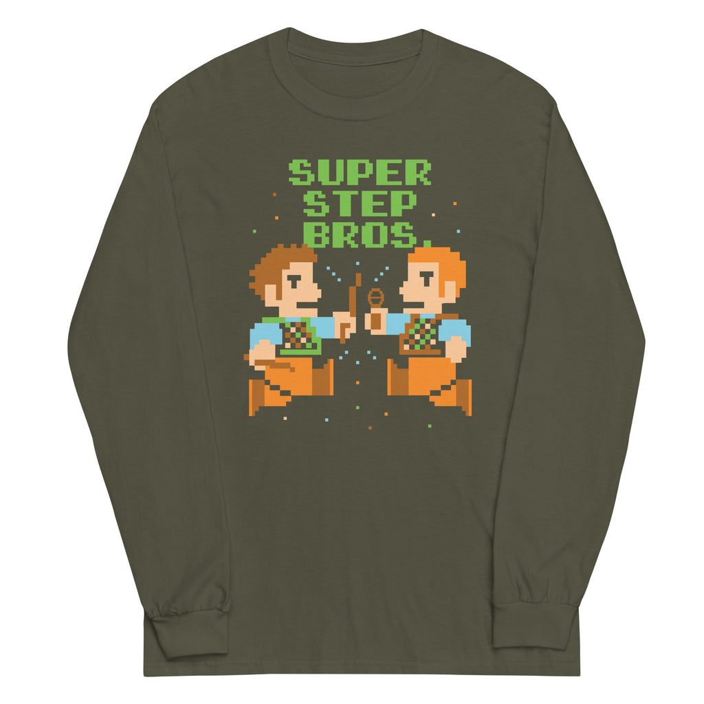 Super Step Bros Unisex Long Sleeve Tee Hoodie, Sweatshirt | CoreVibeTees.com (Image 1)