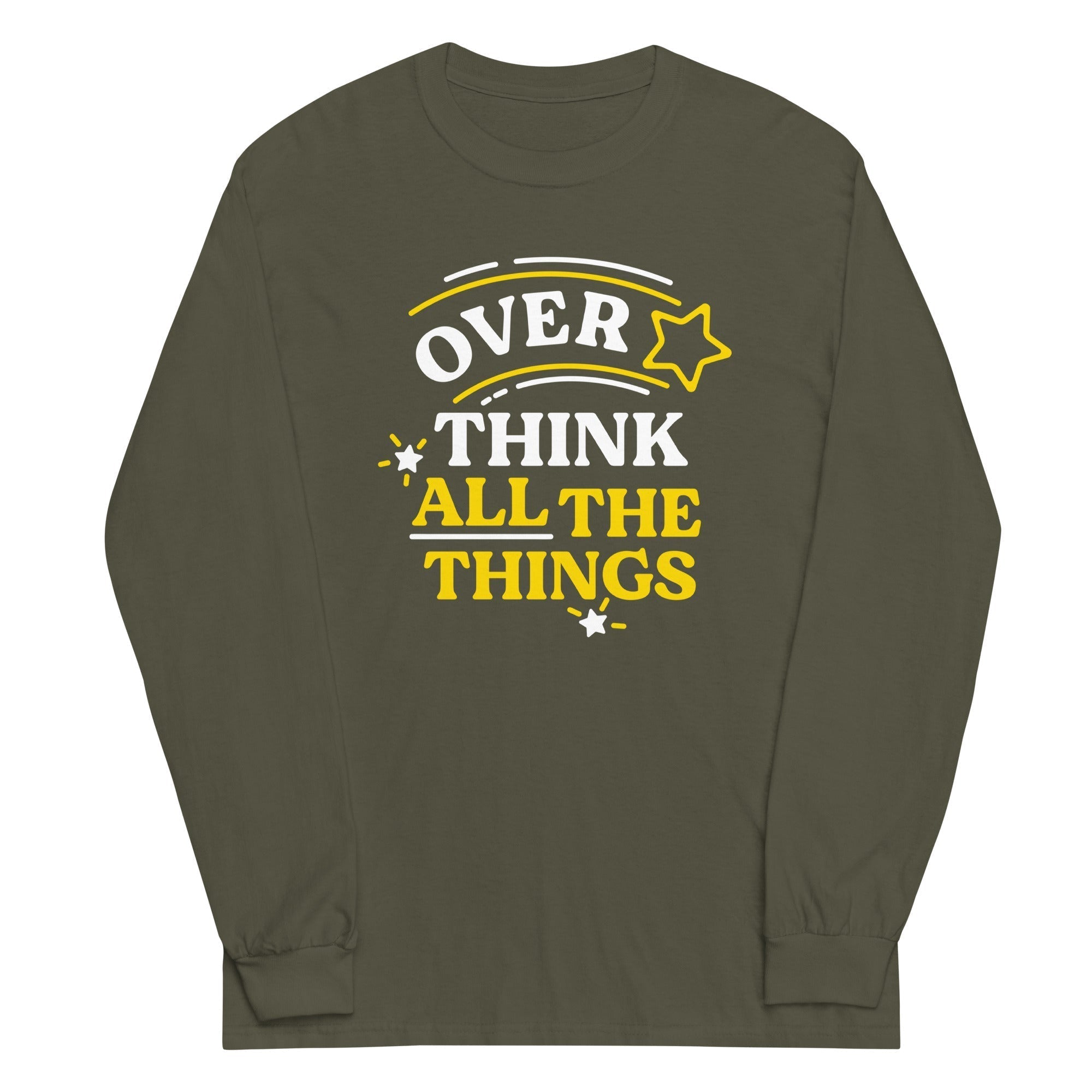 Over Think All The Things Unisex Long Sleeve Tee Hoodie, Sweatshirt | CoreVibeTees.com (Image 5)