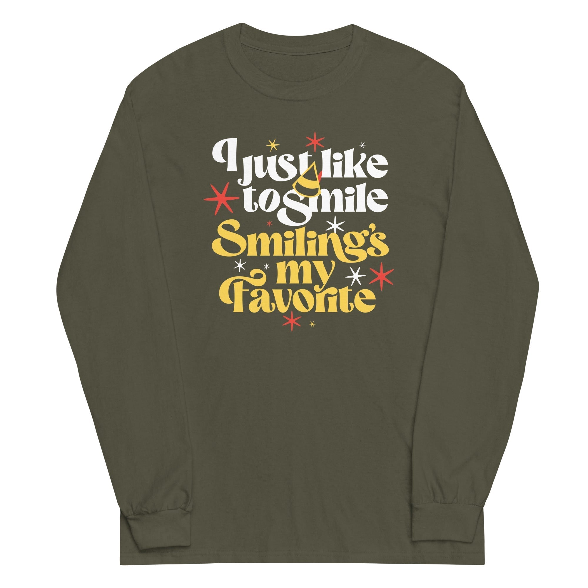 I Just Like To Smile Smiling's My Favorite Unisex Long Sleeve Tee Hoodie, Sweatshirt | CoreVibeTees.com (Image 5)