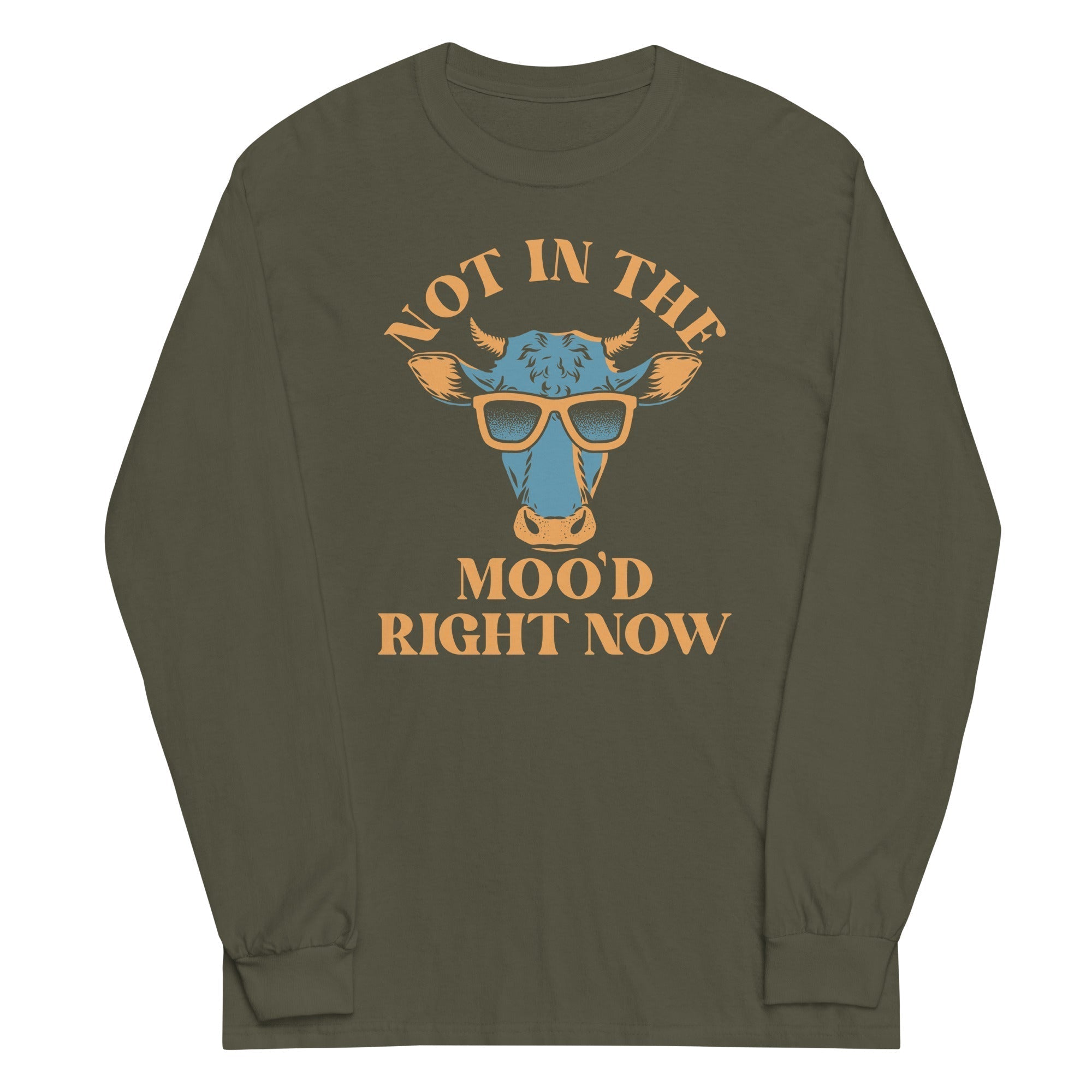 Not In The Moo'd Right Now Unisex Long Sleeve Tee Hoodie, Sweatshirt | CoreVibeTees.com (Image 5)