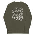 Happy Camper Unisex Long Sleeve Tee Hoodie, Sweatshirt | CoreVibeTees.com (Image 1)