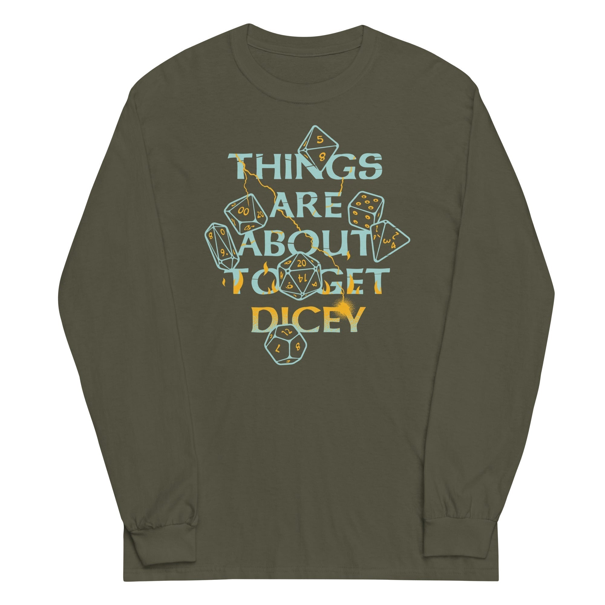 Things Are About To Get Dicey Unisex Long Sleeve Tee Hoodie, Sweatshirt | CoreVibeTees.com (Image 3)