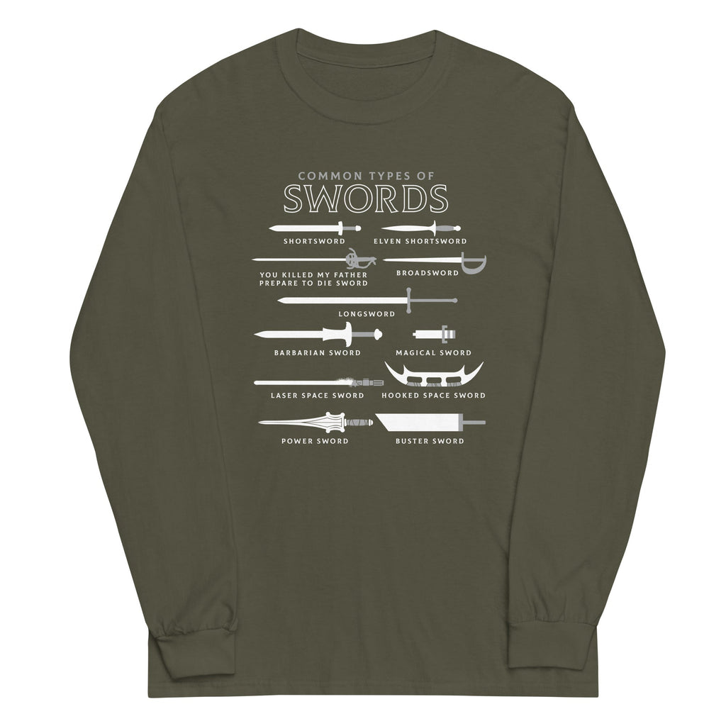 Common Types Of Swords Unisex Long Sleeve Tee Hoodie, Sweatshirt | CoreVibeTees.com (Image 4)