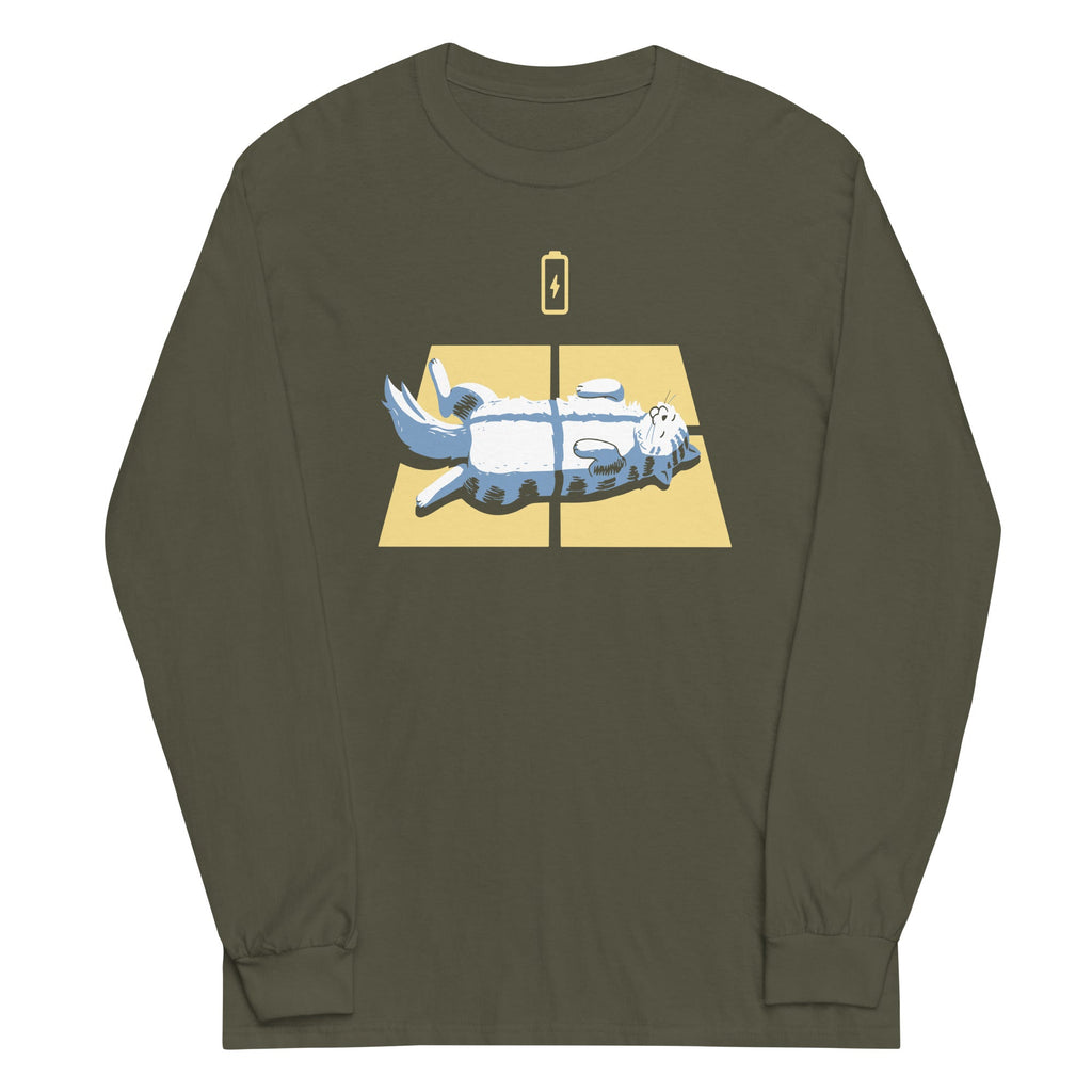 Solar Charging Unisex Long Sleeve Tee Hoodie, Sweatshirt | CoreVibeTees.com (Image 1)