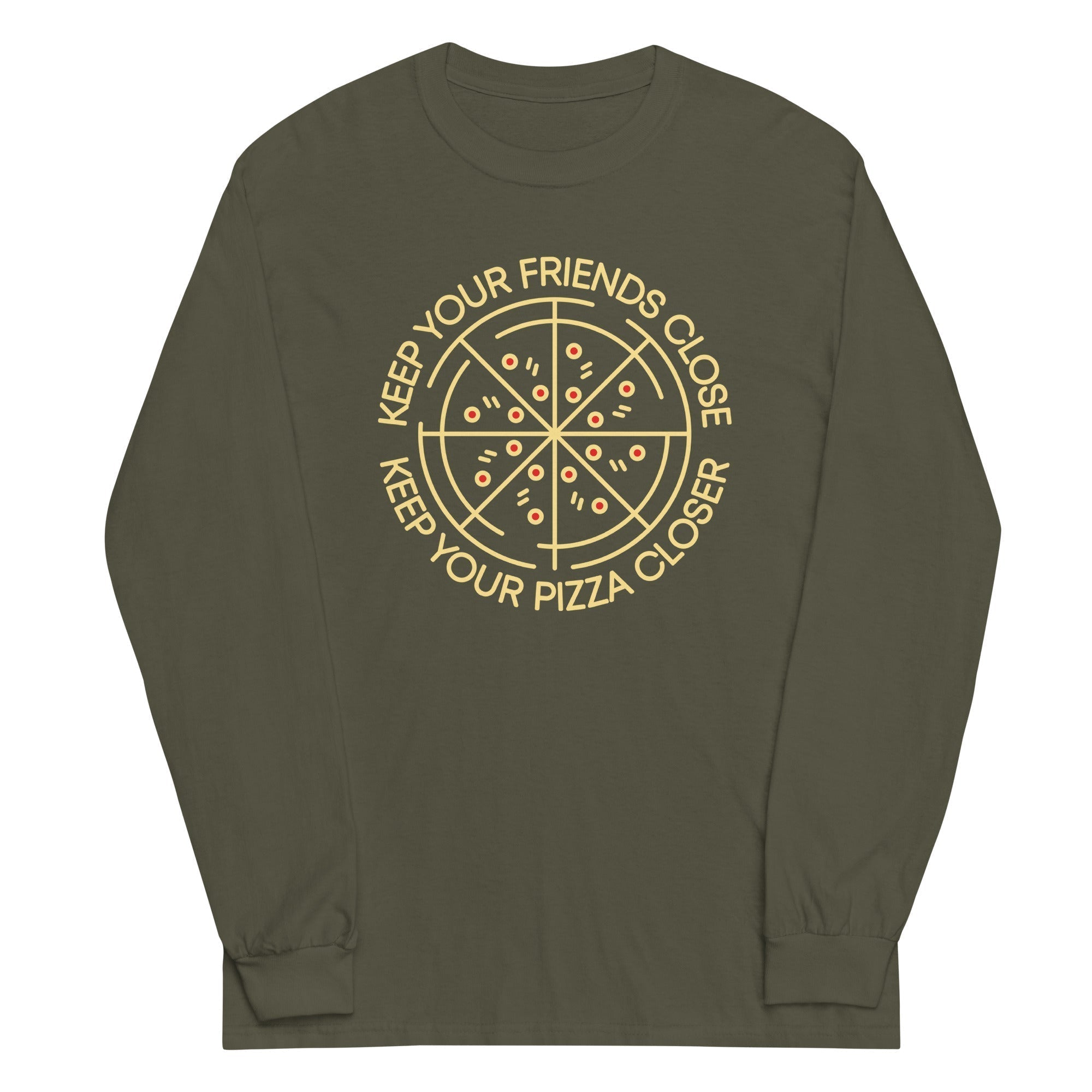 Keep Your Pizza Closer Unisex Long Sleeve Tee Hoodie, Sweatshirt | CoreVibeTees.com (Image 4)