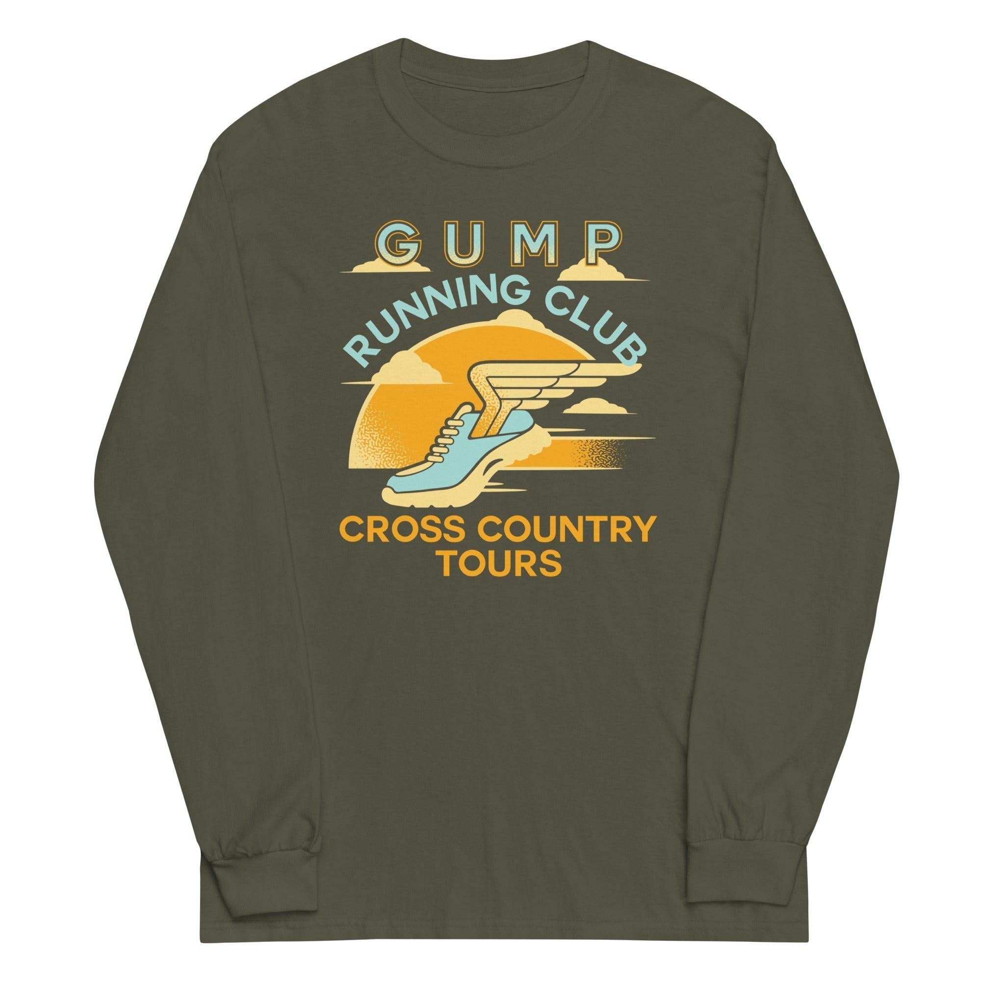 Gump Running Club Unisex Long Sleeve Tee Hoodie, Sweatshirt | CoreVibeTees.com (Image 1)