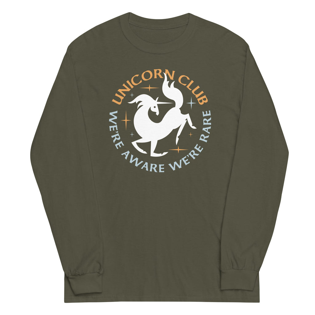 Unicorn Club Unisex Long Sleeve Tee Hoodie, Sweatshirt | CoreVibeTees.com (Image 1)