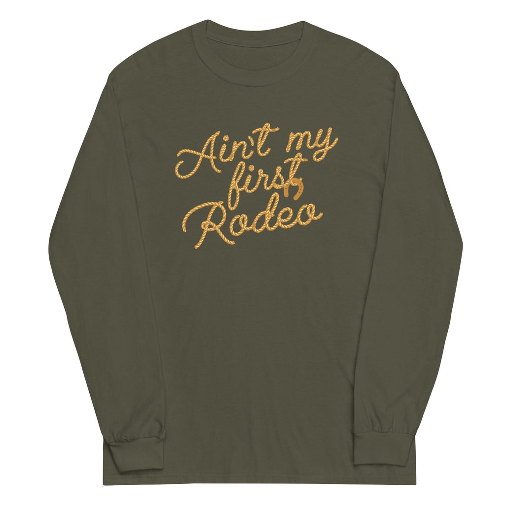 Ain't My First Rodeo Unisex Long Sleeve Tee Hoodie, Sweatshirt | CoreVibeTees.com (Image 5)