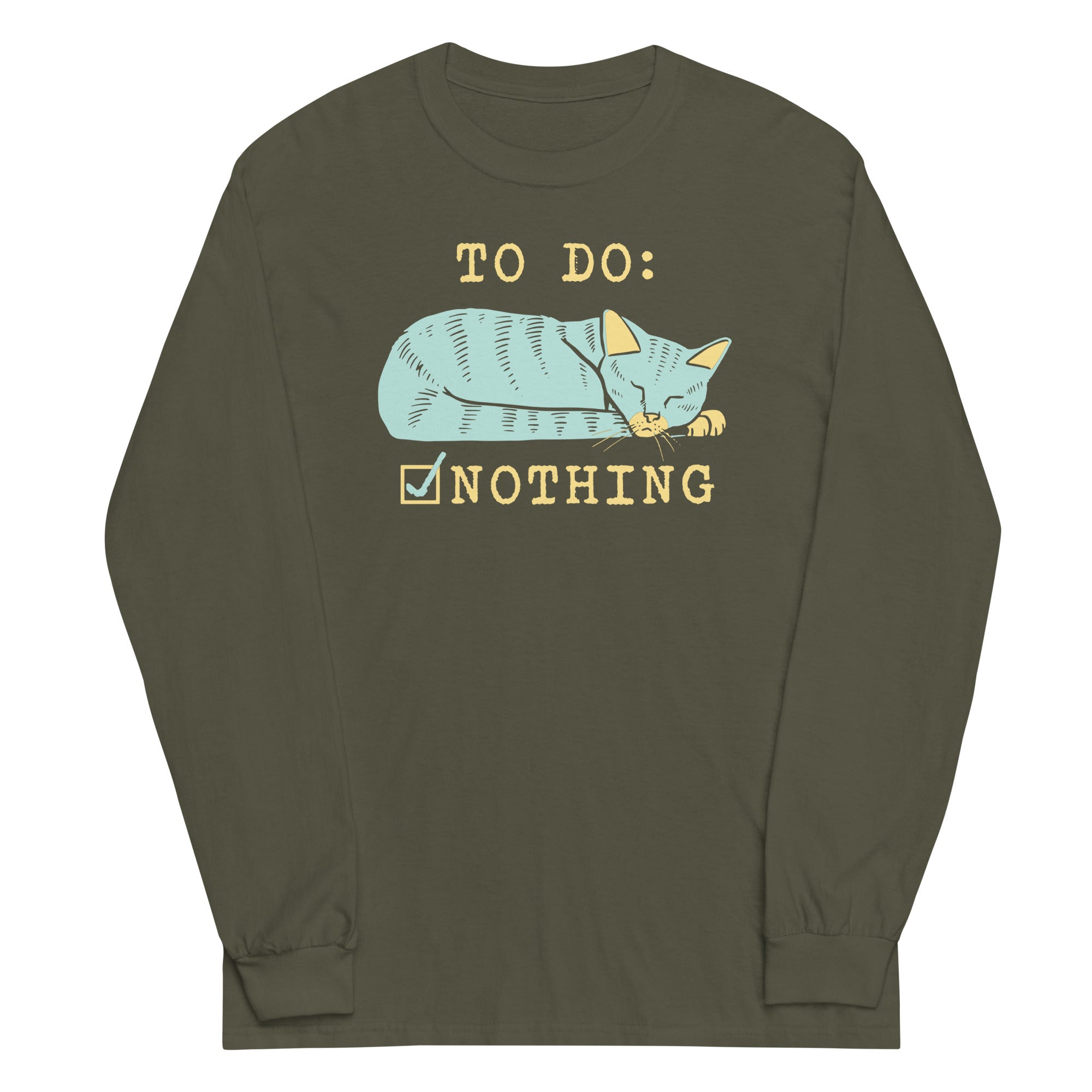 To Do: Nothing Unisex Long Sleeve Tee Hoodie, Sweatshirt | CoreVibeTees.com (Image 1)