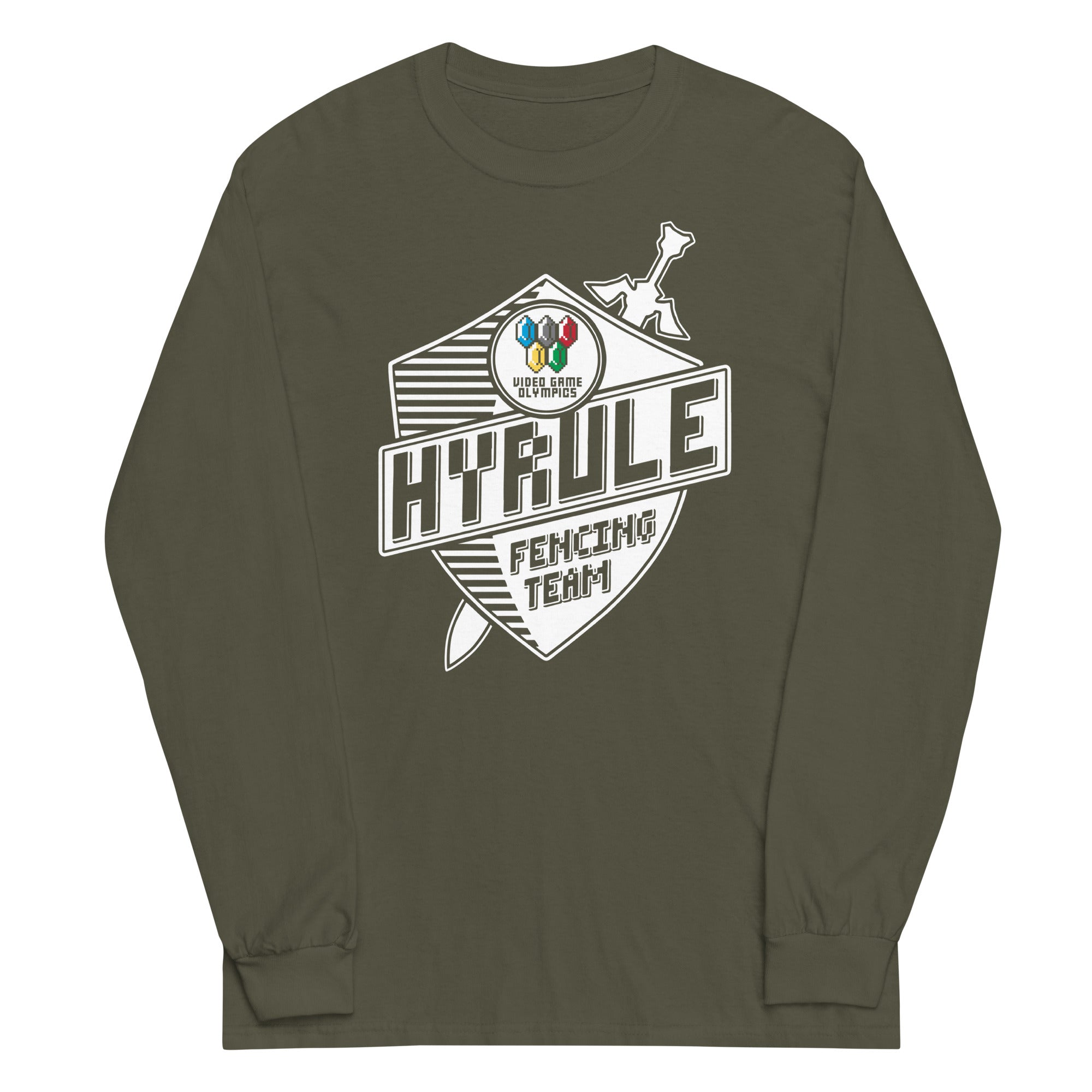 Hyrule Fencing Team Unisex Long Sleeve Tee Hoodie, Sweatshirt | CoreVibeTees.com (Image 1)