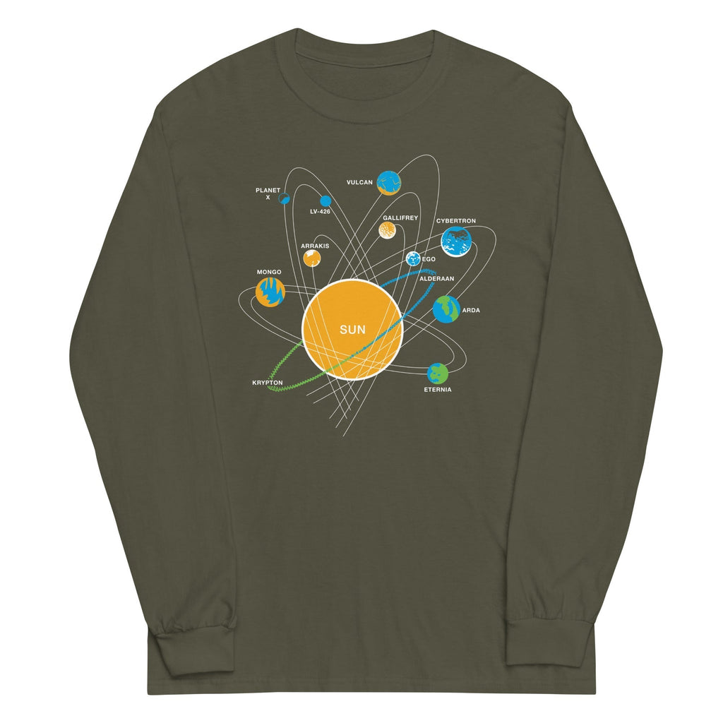 Solar System Unisex Long Sleeve Tee Hoodie, Sweatshirt | CoreVibeTees.com (Image 3)