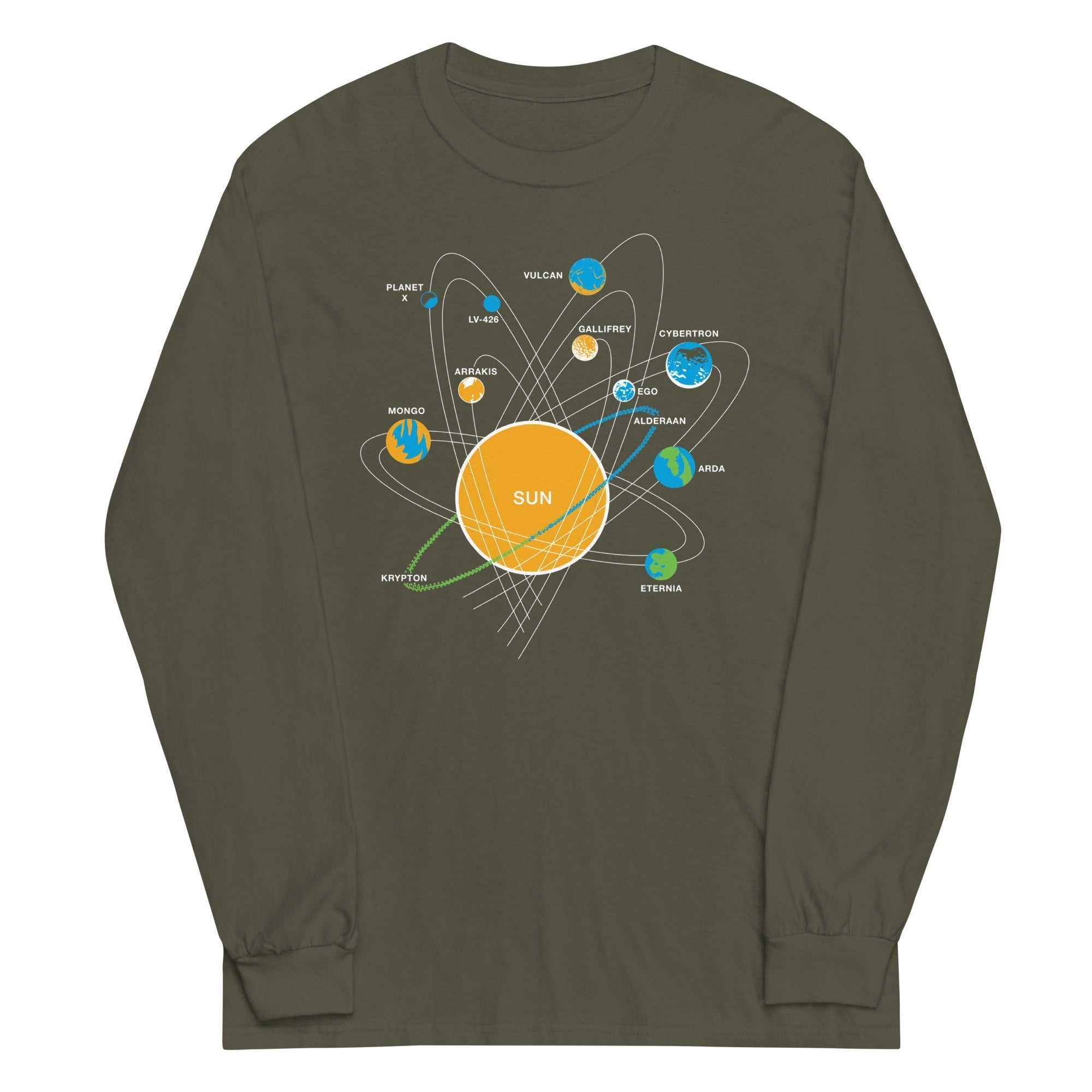 Solar System Unisex Long Sleeve Tee Hoodie, Sweatshirt | CoreVibeTees.com (Image 3)