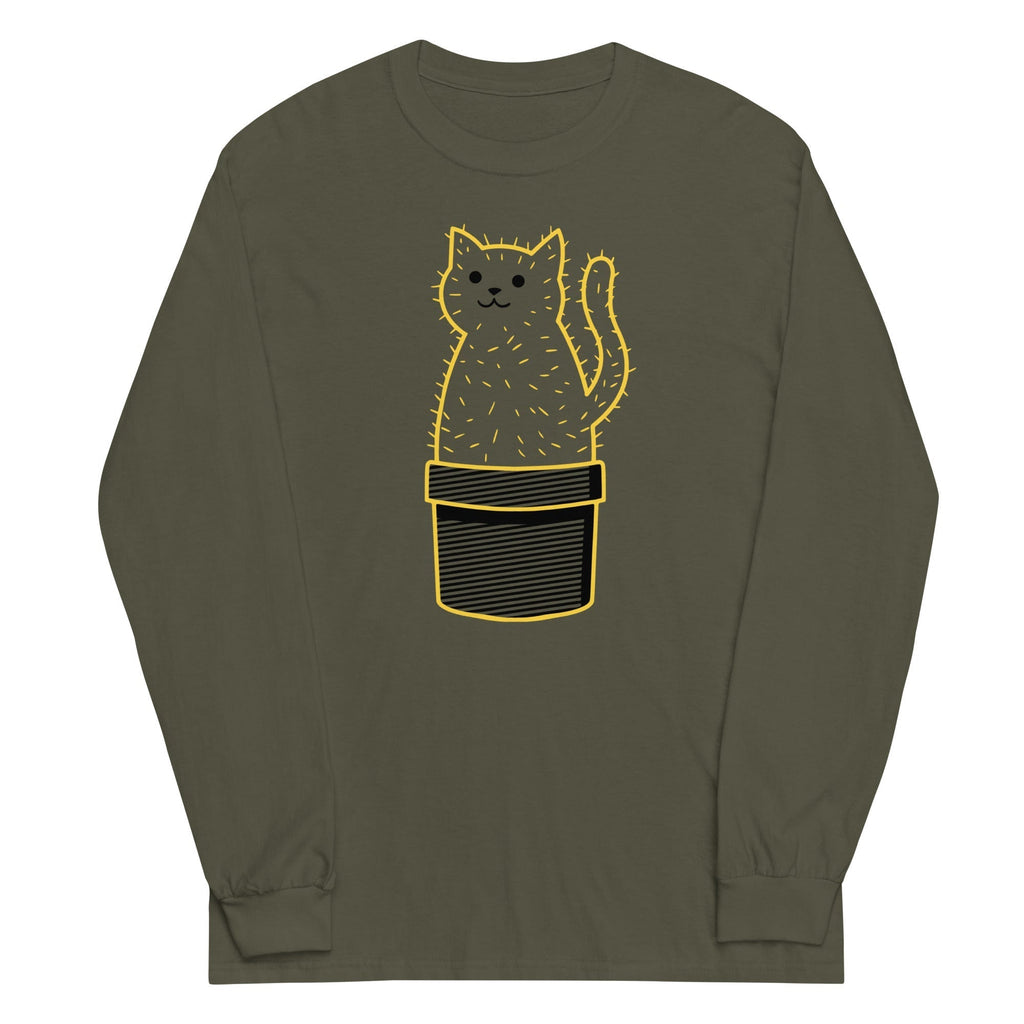Catcus Unisex Long Sleeve Tee Hoodie, Sweatshirt | CoreVibeTees.com (Image 1)