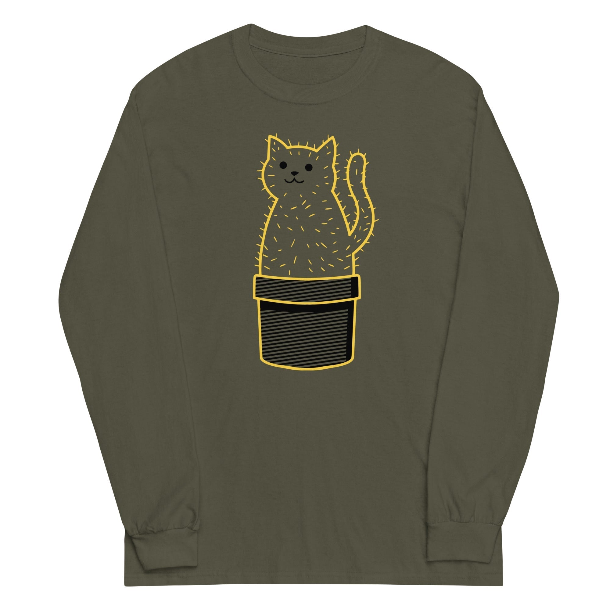 Catcus Unisex Long Sleeve Tee Hoodie, Sweatshirt | CoreVibeTees.com (Image 1)