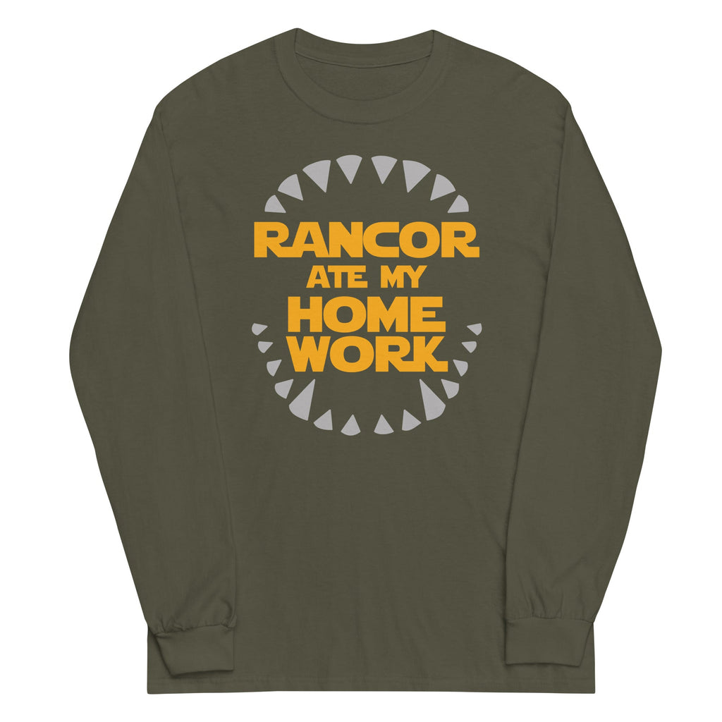 Rancor Ate My Homework Unisex Long Sleeve Tee Hoodie, Sweatshirt | CoreVibeTees.com (Image 5)