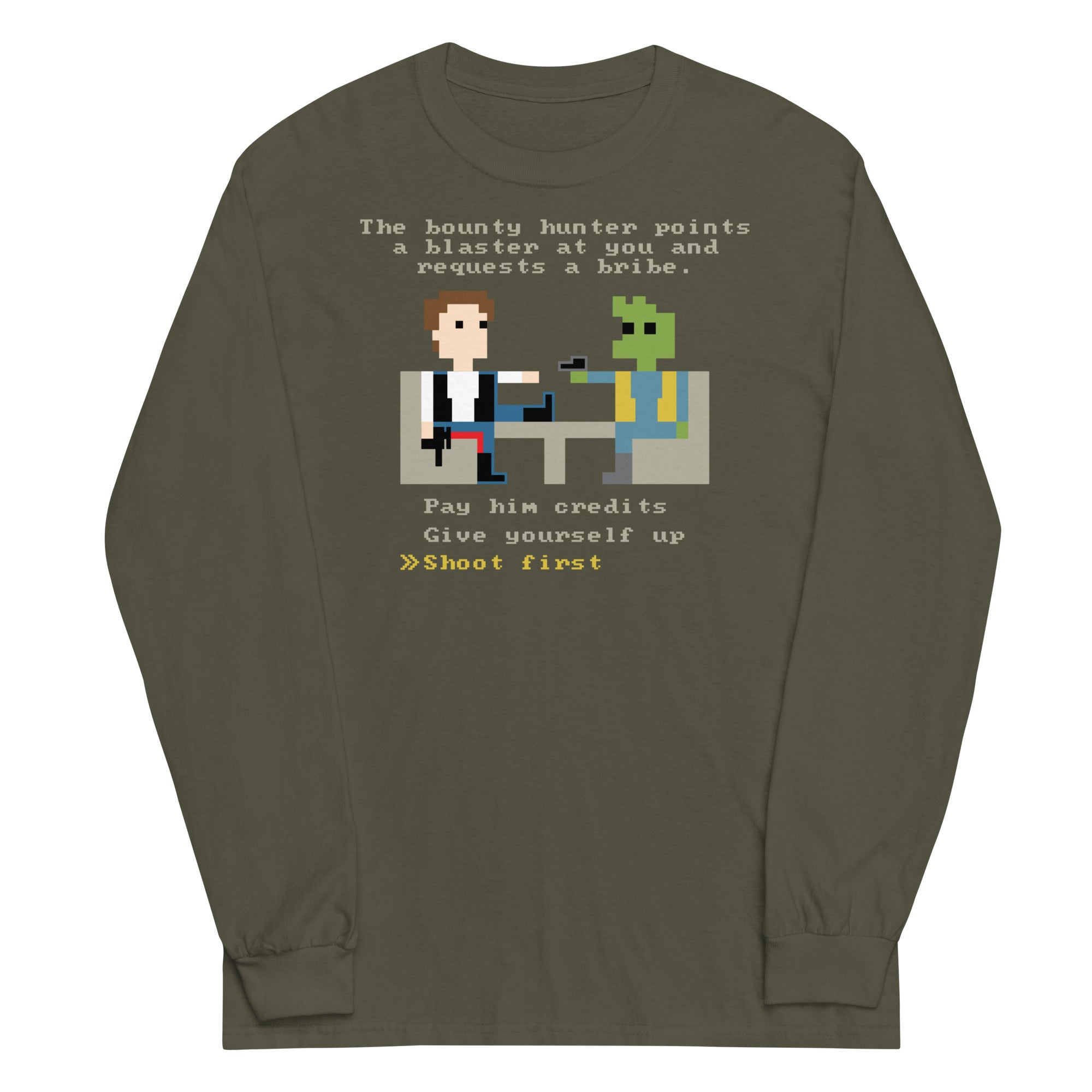 The Bounty Hunter Unisex Long Sleeve Tee Hoodie, Sweatshirt | CoreVibeTees.com (Image 1)