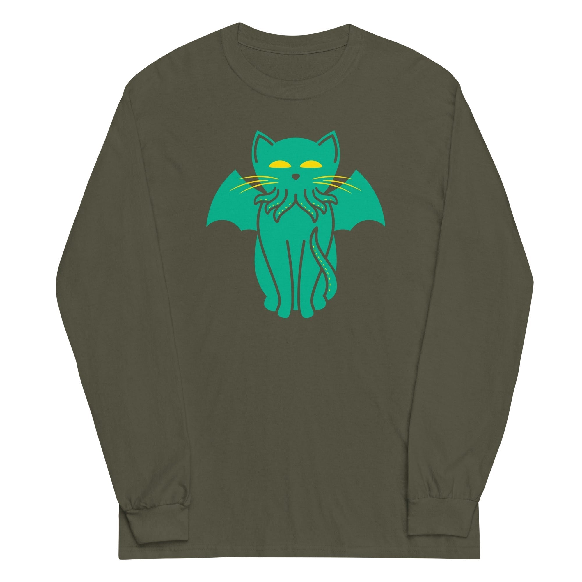Cathulhu Unisex Long Sleeve Tee Hoodie, Sweatshirt | CoreVibeTees.com (Image 4)