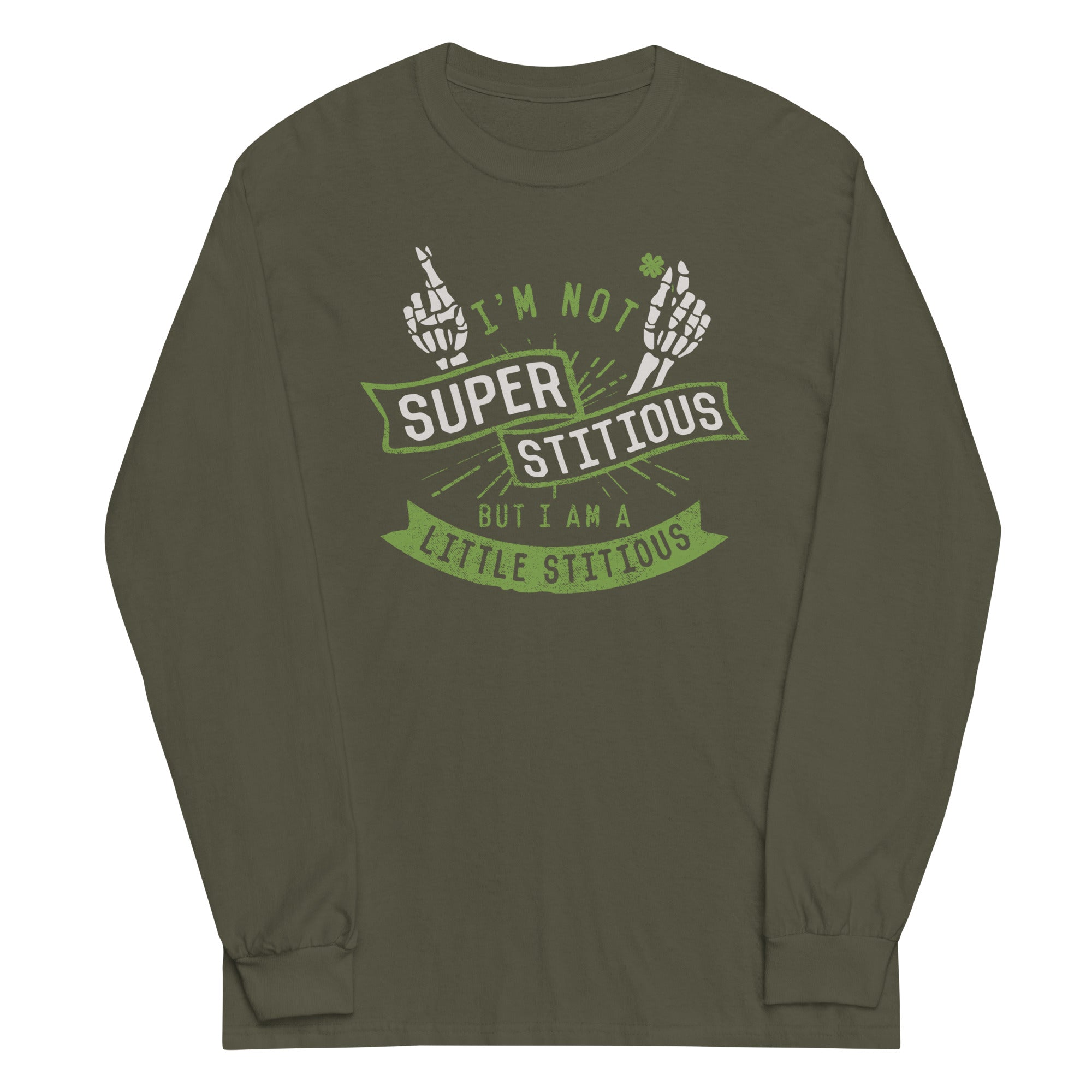 I'm Not Superstitious, But I Am A Little Stitious Unisex Long Sleeve Tee Hoodie, Sweatshirt | CoreVibeTees.com (Image 5)