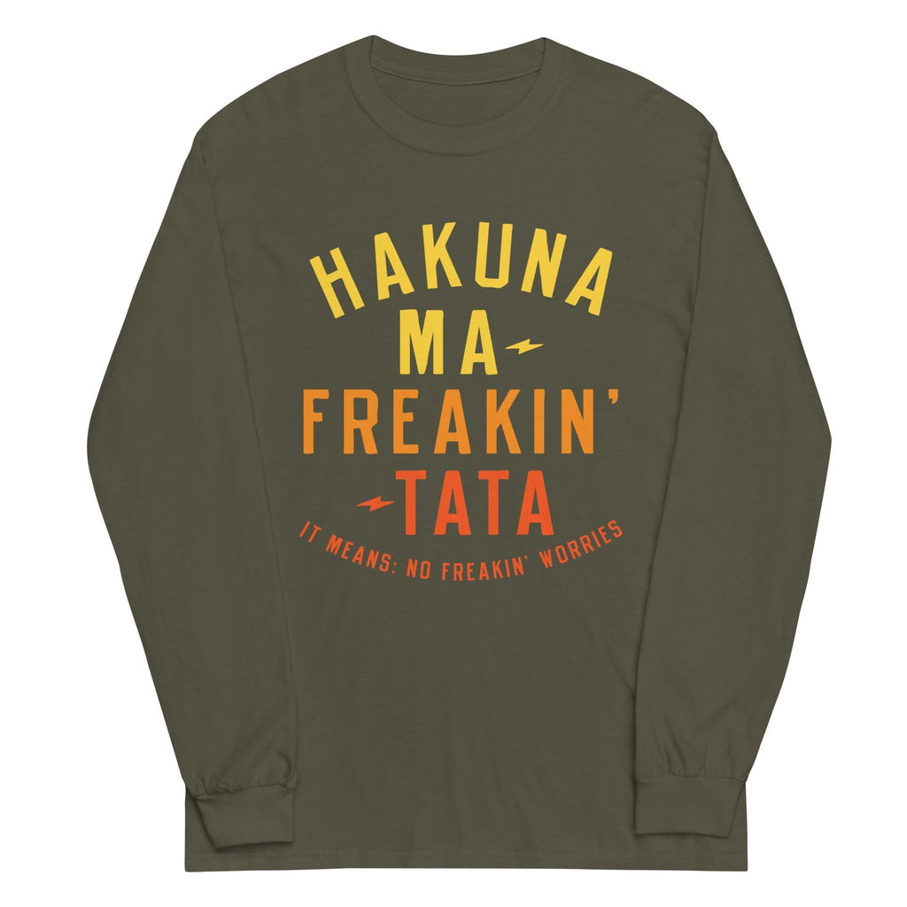Hakuna Ma-Freakin-Tata Unisex Long Sleeve Tee Hoodie, Sweatshirt | CoreVibeTees.com (Image 4)