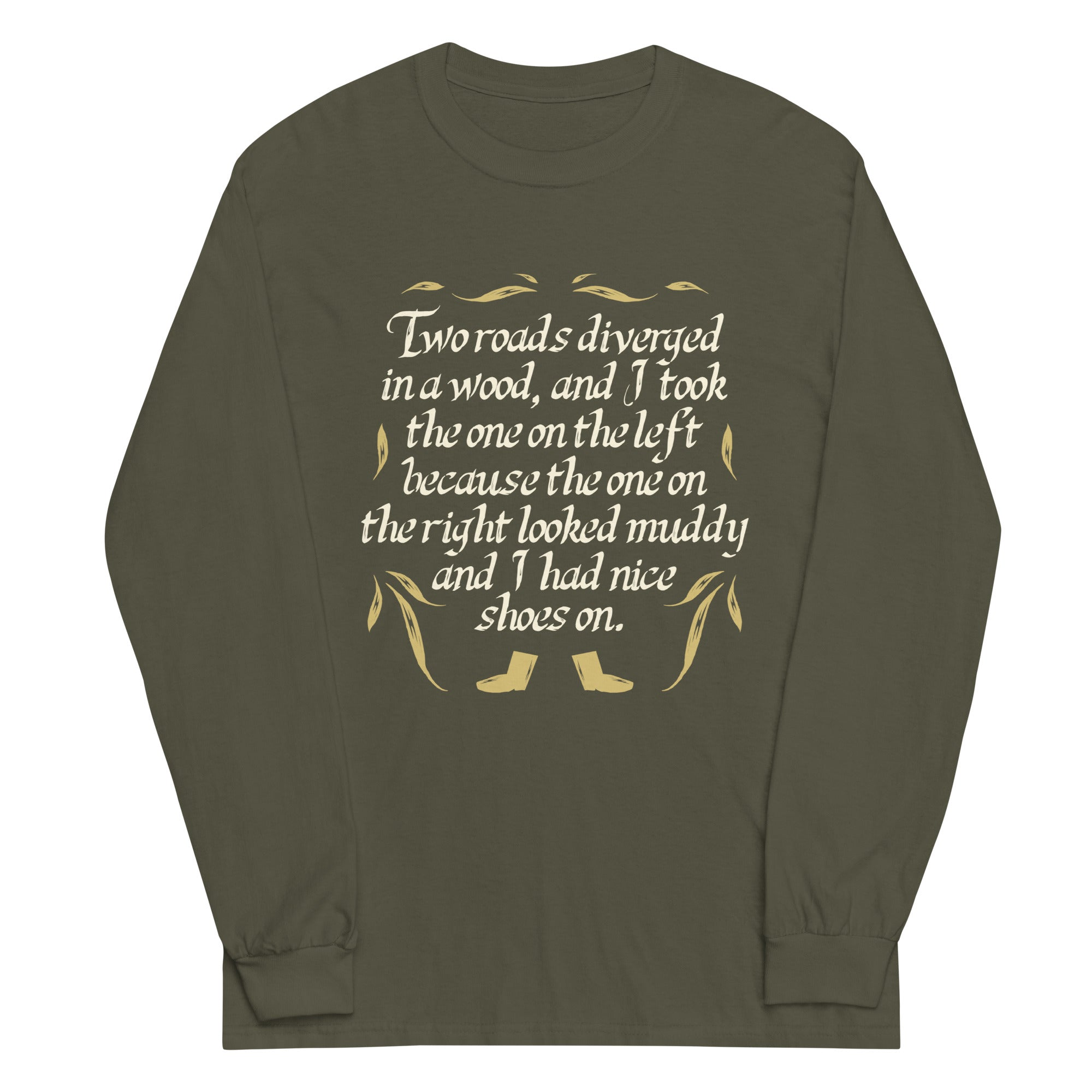 Two Roads Diverged Unisex Long Sleeve Tee Hoodie, Sweatshirt | CoreVibeTees.com (Image 5)