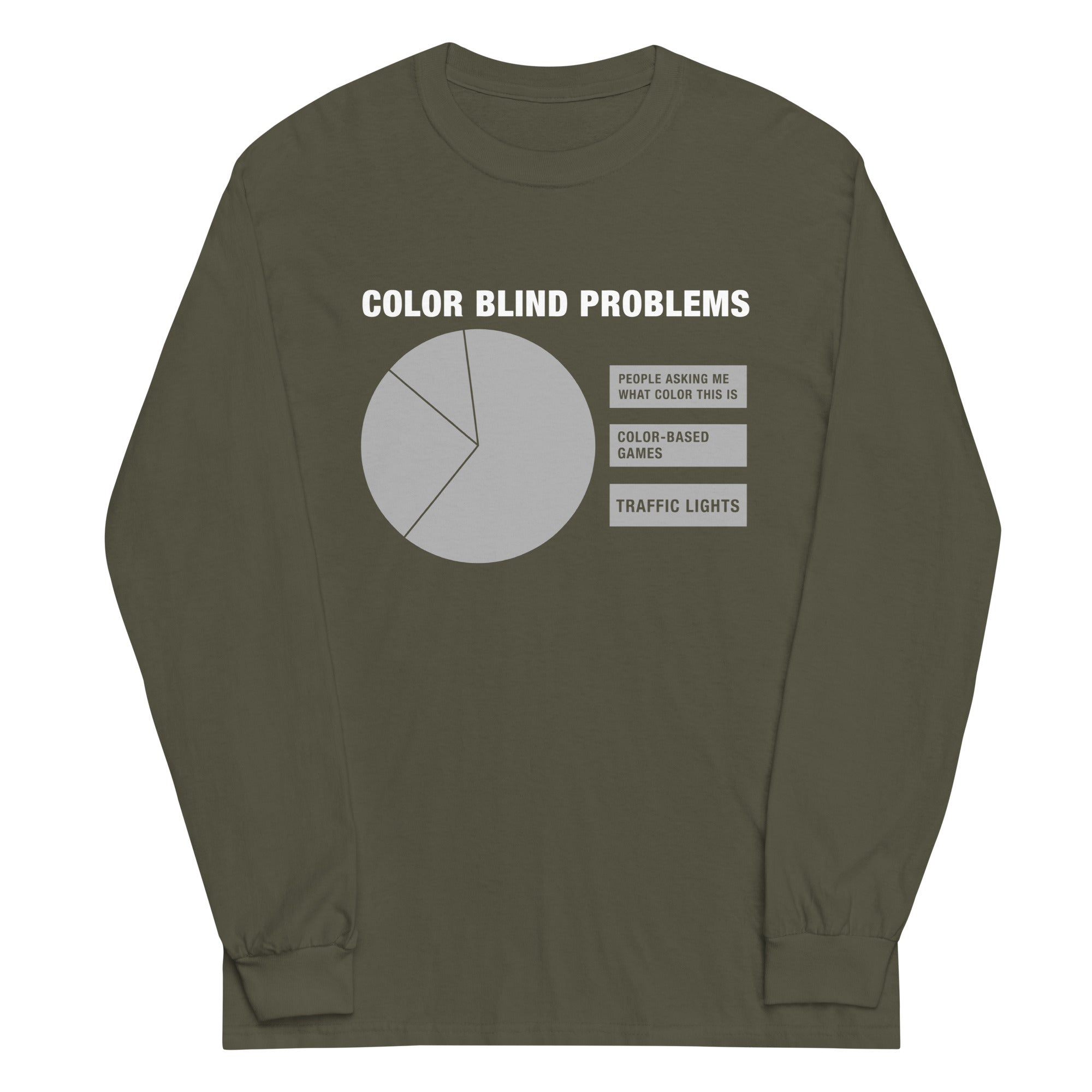 Color Blind Problems Unisex Long Sleeve Tee Hoodie, Sweatshirt | CoreVibeTees.com (Image 5)