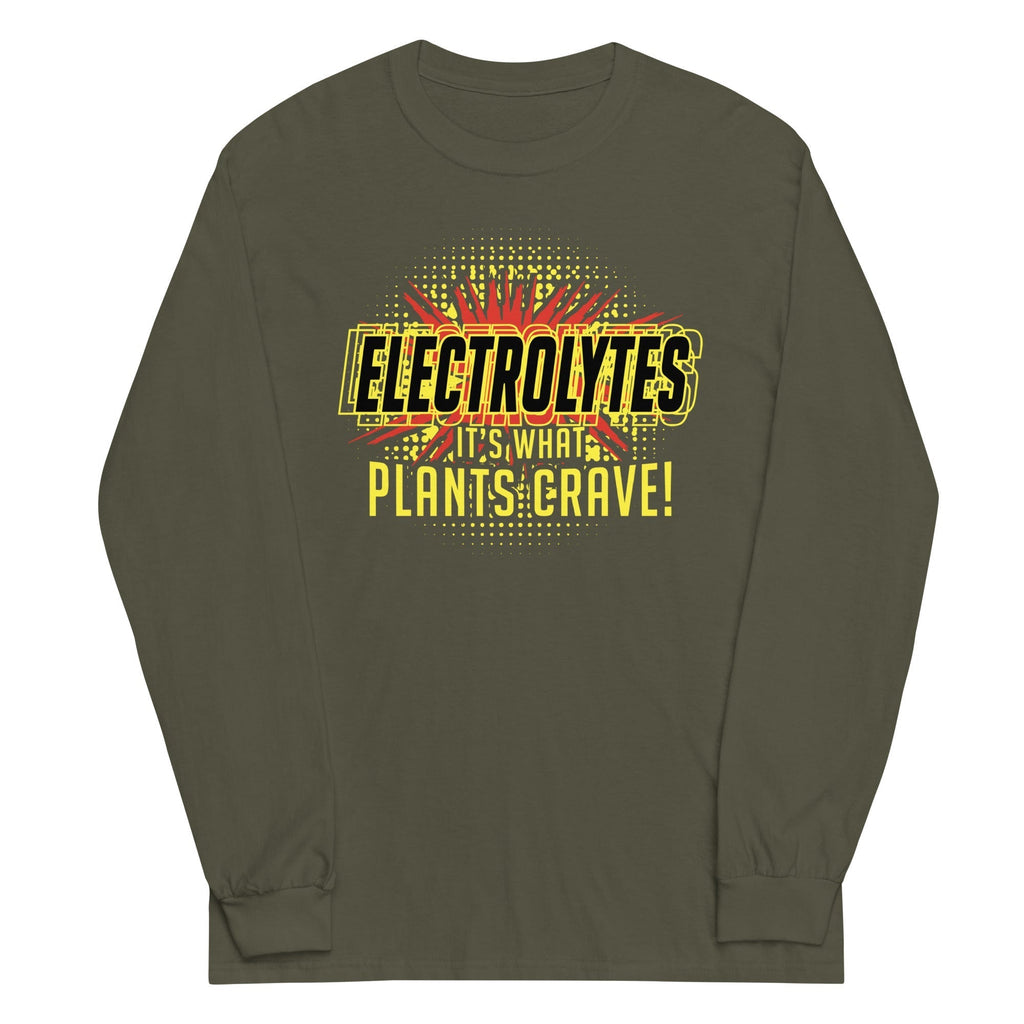 Electrolytes, It's What Plants Crave! Unisex Long Sleeve Tee Hoodie, Sweatshirt | CoreVibeTees.com (Image 2)