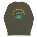 Stay Hoptimistic Unisex Long Sleeve Tee Hoodie, Sweatshirt | CoreVibeTees.com (Image 1)